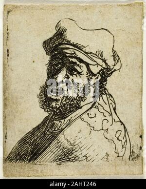 Rembrandt van Rijn. L'uomo grida, tre quarti busto a sinistra. 1624-1634. Holland. Incisione su carta Foto Stock