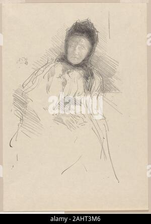 James McNeill Whistler. Schizzo incompiuto di Lady Haden. 1895. Stati Uniti. Litografia, in inchiostro nero, con raschiatura, su carta velina crema giapponese vellum Foto Stock