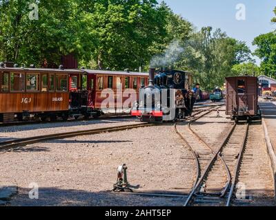 Classifica sul cantiere ferroviario Foto Stock