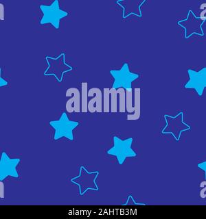 Seamless abstract blue star dello sfondo. Immagine vettoriale Illustrazione Vettoriale