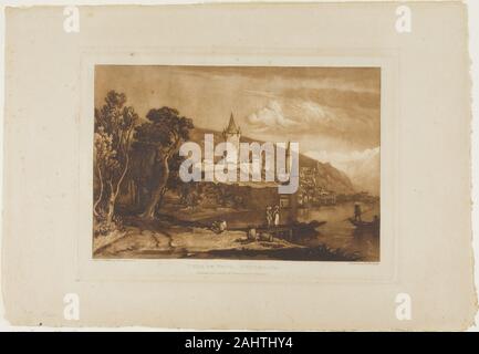 Joseph Mallord William Turner. Ville de Thun, piastra 59 dal Liber Studiorum. 1816. In Inghilterra. Incisione e incisione in marrone su buff carta Foto Stock