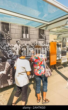 Topografia del terrore, topographie des terrori, Holocaust Museum, temporanea mostra all'aperto Foto Stock