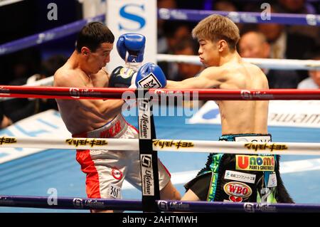 Generale Ota-City palestra, Tokyo, Giappone. 31 Dic, 2019. La Kosei Tanaka (JPN), 31 dicembre 2019 - Pugilato : WBA luce mondiale pesi mosca campionato a Ota-City Palestra generale, Tokyo, Giappone. Credito: Sho Tamura AFLO/sport/Alamy Live News Foto Stock