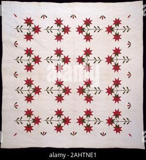 Copriletto (North Carolina Lily Quilt). 1845-1855. Stati Uniti. Foto Stock