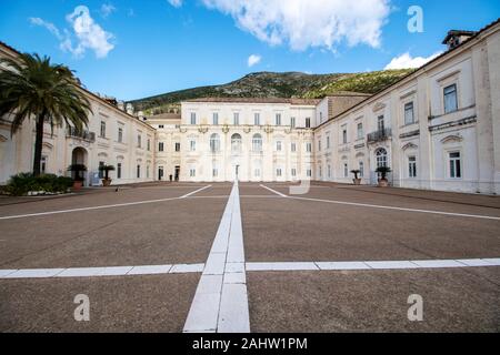 Il complesso di Belvedere a San Leucio, con Borboni royal mansion e della fabbrica di seta, sito patrimonio mondiale dell'Unesco a Caserta, Italia Foto Stock