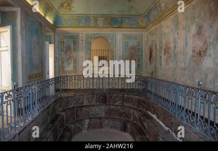 Maria Carolina bagno, sul palazzo del Belvedere a San Leucio, con Borboni royal mansion e della fabbrica di seta, sito patrimonio mondiale dell'Unesco a Caser Foto Stock