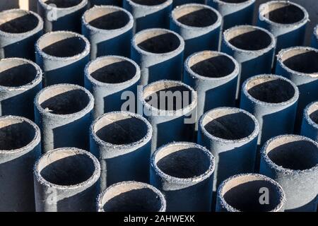 Resti di un olocausto scatola di fuochi d'artificio. Foto Stock