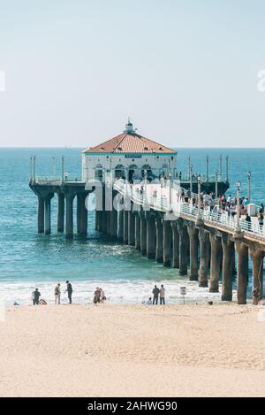 Vista del molo a Manhattan Beach in California Foto Stock