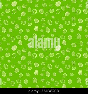 Sfondo senza giunture per Felice Pasqua con uova, illustrazione vettoriale Illustrazione Vettoriale