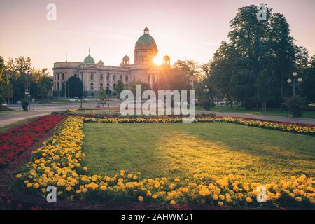 Il Parlamento serbo a Belgrado. Belgrado, Belgrado, Serbia. Foto Stock