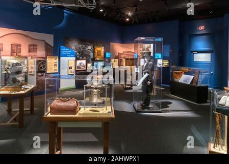 Interno del Wright Brothers National Museum, il Carillon Historical Park, Dayton Aviation Heritage National Historical Park, Dayton, Ohio, Stati Uniti d'America. Foto Stock