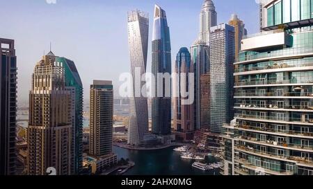 Panorama del centro di lusso di Dubai, Emirati Arabi Uniti Foto Stock