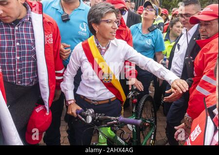 Ottobre 10, 2019: Bogotà il sindaco eletto Claudia Lopez assiste un handover cerimonia a Bogotà. Credito: Daniel Garzon Herazo/ZUMA filo/Alamy Live News Foto Stock