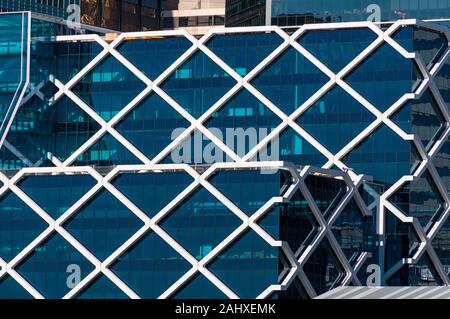 Sydney, Australia - 30 Novembre 2008: Close up di windows modellato di Macquarie Bank su King Street Wharf a Sydney Foto Stock