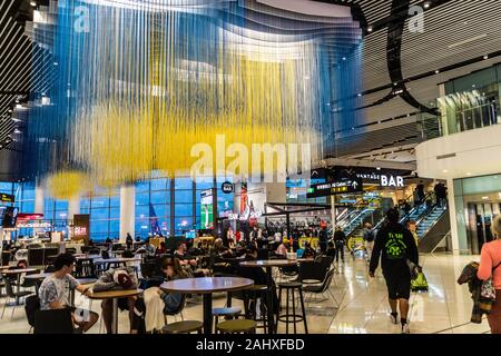 Terminal delle partenze nazionali, Aeroporto di Auckland, Nuova Zelanda Foto Stock