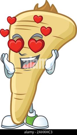 Super cute Falling in Love pastinaca personaggio dei fumetti Illustrazione Vettoriale
