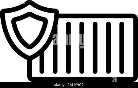 Proteggere il contenitore delle icone del vettore. Illustrazione del simbolo del contorno isolato Illustrazione Vettoriale