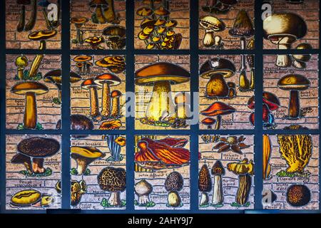 Francia, Borgogna, Yonne, Sens, Piazza de la Republique e mercato centrale Foto Stock