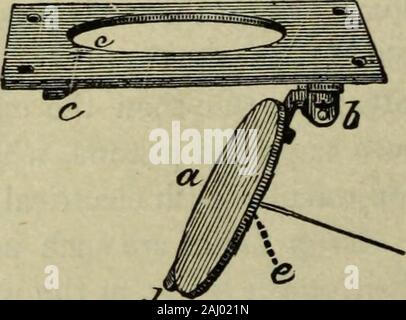 La magia moderna : un pratico trattato sull'arte di prestidigitazione. . 439 L'uso di un cavo è inutile, la trappola di essere lavorato dalla superficie del tavolo mediante pressione su un punto particolare. Il modo della sua costitui- Foto Stock