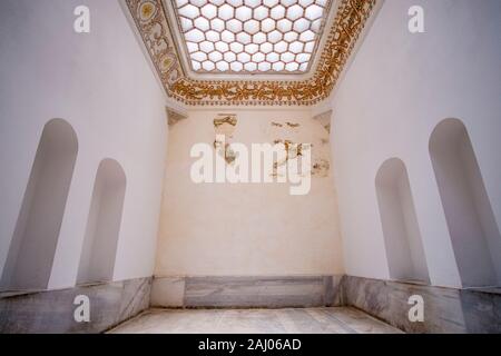 Interior design dei bagni del sultano e la Regina madre nell'Harem a Palazzo Topkapı Foto Stock