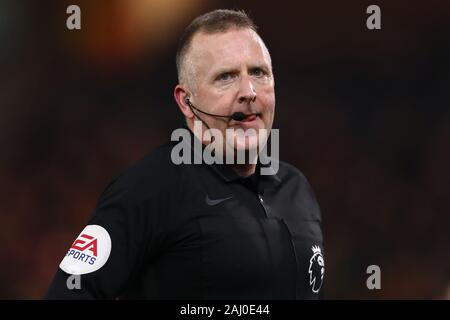 Arbitro, Jonathan Moss - Norwich City v Crystal Palace, Premier League, Carrow Road, Norwich, Regno Unito - 1 Gennaio 2020 solo uso editoriale - DataCo restrizioni si applicano Foto Stock