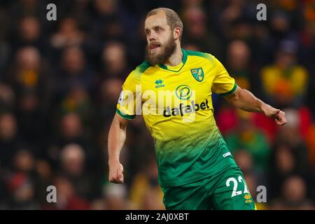 Teemu Pukki di Norwich City - Norwich City v Tottenham Hotspur, Premier League, Carrow Road, Norwich, Regno Unito - 28 dicembre 2019 solo uso editoriale - DataCo restrizioni si applicano Foto Stock