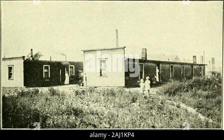 La mortalità infantile; i risultati di uno studio sul campo a Akron, Ohio : sulla base di nascite in un anno . Piastra, XII-CASA POSTERIORE.. Piastra-XIIL baracche. Foto Stock