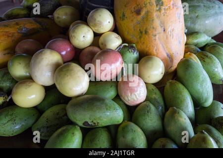 Frutti tropicali foto scattata da sopra Foto Stock