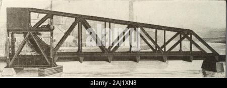 Canadian transportation & distribution management . Il New York New Haven &Hartford Railroad. In posizione di apertura. Questo ponte dà anEntirely Clear Channel che costi di meno per costruire e meno operatethan ponti che ostruiscono i canali di laminazione Scherzer ponti di sollevamento sono costruiti senza ritardare il traffico a tutti. Essi permettono watertraffic di passare più velocemente^recaiiie il canale è chiara. Ponte perché trafficquicker^attr il traffico passa più veloce. Ponti Scherzer attraversa può essere openedfjjad(pipped in trenta secondi. Scher ift ponti aperto rullo nell'aria, formando un segnale e otfrrier contro ac Foto Stock