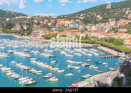 Porto Marina, Lerici e La Spezia district, Liguria, Italia, Europa Foto Stock