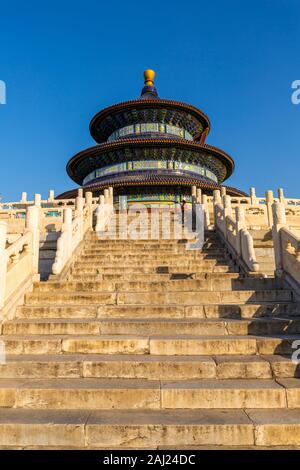 La Sala della Preghiera del Buon Raccolto nel Tempio del Cielo, UNESCO, Pechino, Repubblica Popolare di Cina e Asia Foto Stock