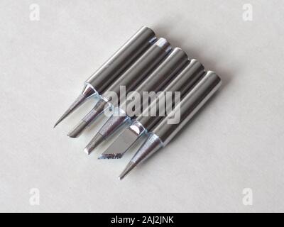 Gamma di punte di saldatura per saldatore elettrico Foto Stock