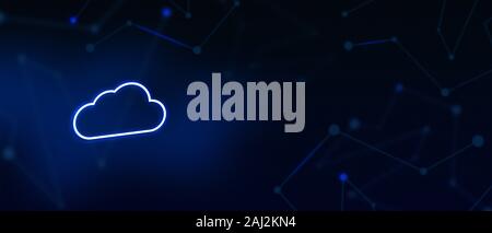 Server cloud, sincronizzazione cloud, servizi cloud, sicurezza informatica, tecnologia digitale, tecnologia wireless, cloud computing, background del sito Web Foto Stock