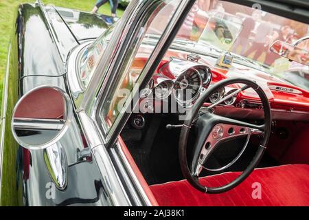 Interni classici vintage della Chevrolet Impala americana del 1960 Foto Stock