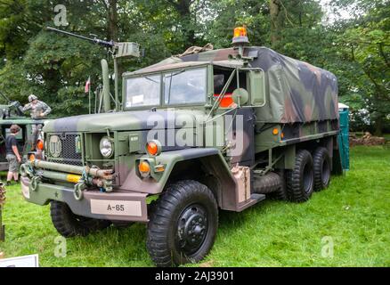 Mimetizzati camion militare a stelle e strisce veicolo americana mostra al Tatton Park CHESHIRE REGNO UNITO Foto Stock