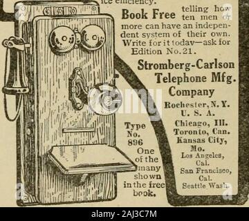 Spighe nella cultura delle api . Telefono Stromberg-CarlsonMfg.Company. Eochosler.N.Y. BARNES a mano e a pedale Power macchinari questo taglio rappresenta il nostro com binata a sega circolare che comprendeuna per bee - custodi l'utilizzoin la costruzione di theirhives, sezioni, ecc. Su macchine di prova per inviare illustrato catalogand prezzi. Indirizzo W. F. & JNO. BARNES CO., 545 Ruby San,ROCKFORD, . ILLINOIS. Foto Stock