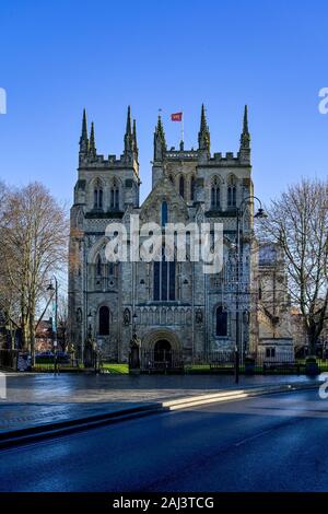 Selby Abbey, Anglicana chiesa parrocchiale, Selby, North Yorkshire, Inghilterra, Regno Unito Foto Stock