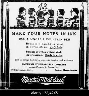 Bates studente . Ordine LooseLeafWorkto tutti i tipi di libri e la stampa del lavoro executedin un ordinato, prompt e gustoso modo 95 99 MAIN STREET, Auburn, Maine Lewiston Trust Company 46 LISBONA STREET LEWISTON, MAINE Banking in tutti i suoi conti BranchesCommercial 4% di interesse pagato sui depositi a risparmio. La provvida VITA E DI FIDUCIA CO.la vita e le assicurazioni di capitale rappresentato da MARK E STINSON, 18MERLE F. GROVER, 17 F. M GRANT, Genl Agt. 602 fedeltà BuildingPORTLAND, - - Maine calzature di Primavera a prezzi popolari LUNN & SWEET SCARPA STORE 87 Via Lisbona, Lewiston Foto Stock