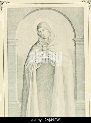 Revue de l'arte chrétien . ratur, Eya, rotas volvite." Rota volvituraccensa,Sed lux altéra immensaCelitus adest ostensa ;Nuncium suscipite. Eya, rotas volvite." Ecce novum luminare.Lumen habens singulare,Quod quid velit designareVos, ministri, dicite. Eya, rotas volvite." Lumen lucens ab eternoDie FUL.it hodierno.Angélus hoc de supeino,Nuncium attendue, Eya, rotas volvite. Une seule idée domine dans ce chant, cellede la lumière, qui brille au ciel par la pils naissancedu de Dieu, annoncée par onu ange, " lu.xinmensa, lumen lucens ab eterno ?&GT;. Le symbolismeexige sur terre une lumière nouvell Foto Stock