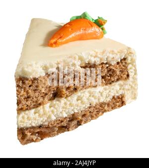 Torta di carote Slice Foto Stock