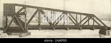 Canadian transportation & distribution management . ork, New Haven &Hartford Railroad. In posizione di apertura. Questo ponte dà anEntirely Clear Channel che costi di meno per costruire e meno operatethan ponti che ostruiscono i canali di laminazione Scherzer ponti di sollevamento sono costruiti senza ritardare il traffico a tutti. Essi permettono watertraffic di passare più velocemente perché il canale è chiara. Ponte trafficcrosses velocemente perché aspettare r il traffico passa più veloce. Scherzer bridgescan essere aperti e chiusi in trenta secondi. La laminazione Scherzer ponti di sollevamento aperto rullo nell'aria, formando asignal e barriera contro ac Foto Stock