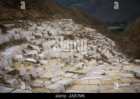 Salineras de Maras Perù Cusco Foto Stock