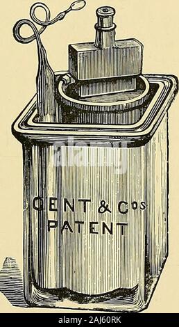 Un manuale pratico di elettricità medica : i raggi röntgen e luce Finsen . es sono : 1. Non richiede praticamente alcuna cura. 2. Essa durerà con un uso equo per un periodo indeterminato. 3. Essa non si deteriori attraverso inattività. 4. Se si polarizza rapidamente sul corto circuito, yetit sarà resa durante il normale zincatura a practicallyconstant corrente per da dieci a venti minuti. 5. È pulito e non produce un fumi. Forme di cellule primarie 37 è meglio in carica della cella per sciogliere il sal-ammoniaca (che dovrebbe essere puro) in acqua calda in una brocca,e per metà di riempire la cella con Foto Stock