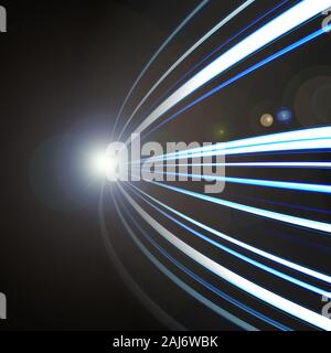 Abstract bellissimi sfondi galaxy e lens flare luci Foto Stock