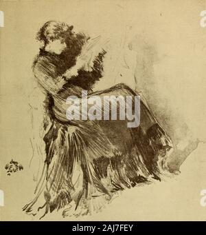 Vita di James McNeill Whistler, . d subtlequalities del disegno, lo Scherzo in blu [Miss Waller] era il sketchof uno spaventapasseri in un vestito blu senza forma e vuoto. È molto difficile credere che il sig. Whistler non è apertamente rideva di noi quando egli holdsup prima di noi ad un pezzo come questo. Il suo omologo di Parigi, l'eccentrico 1M. Manet, ha almeno più sincerità rispetto a esporre il suo lavoro in suchan condizione imperfetta. Ma Whistler ora aveva i difensori. Allievo di arte ha scritto thenext giorno per il Pall Mall a sottolineare che il privato e vi-fore, presumibilmente, la pressa, visualizzare il blu Gir Foto Stock