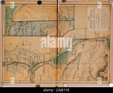 Egitto : manuale per i viaggiatori : parte prima, Basso Egitto, con il Fayum e la penisola del Sinai . Depliant vuoto porta detto 1:32.000 ?£J° Eng.Tfiles MS 3 panno mta-Tang profondità di 3 TatPunnt o 1io!/. Foto Stock