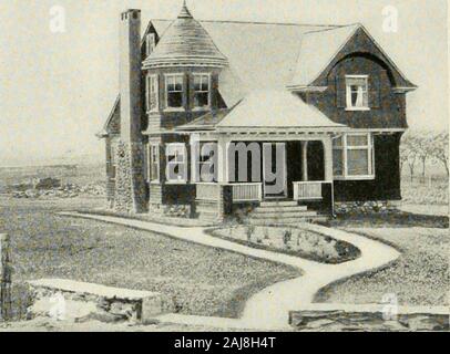 Falmouth-per-il-mare : il Napoli d'America . Residenza di Timothy C. Bourne a West Falmouth. T^il suo 2ittractive luogo fu costruito nel 1895, ed è un campione di lavoro fattadall il suo attuale proprietario occupante e. Il sig. Bourne è uno dei growingmen della città,-un imprenditore e costruttore di marcata capacità. La maggior parte delle residenze theelegant su Chapoquoit sono state costruite sotto le sue indicazioni. 146 Foto Stock