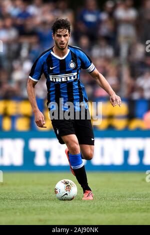 Lugano, Svizzera. 14 Luglio 2019: Andrea Ranocchia di FC Internazionale in azione durante la pre-stagione amichevole partita di calcio tra FC Lugano e FC Internazionale. FC Internazionale ha vinto 2-1 su FC Lugano. Credito: Nicolò Campo/Alamy vivere nuove Foto Stock