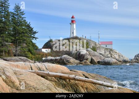 Punto Atkinson Faro Faro Park, West Vancouver, Canada Foto Stock