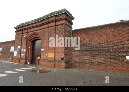 L'ingresso principale al carcere HM Norwich, in Knox Road, Norwich, Norfolk. Foto di PA. Picture Data: venerdì 3 gennaio 2020. Foto di credito dovrebbe leggere: Nick Ansell/PA FILO Foto Stock